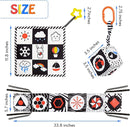 SAMMAS 3 Pcs Black and White High Contrast Baby Toys, 0-6 Months, Sensory Soft Book, Montessori Toys for Babies by TinyTreasures Baby Boutique
