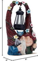 Outdoor Couple Gnome Decorations with Solar Light Lantern Double Cute Gnomes Resin Statues Outdoor Decor Gifts for Valentine's Day Anniversary(Couple Gnome) by GreenHaven Gardens