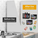 Black Magnetic Basket, Magnetic Organizer Holder Refrigerator Basket, Magnetic Baskets Heavy Duty, Magnetic Holder for Refrigerator Locker Whiteboard Office,Medium x1&Small x2 Set of 3 by CozyNest Decor