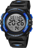 Kids Watch,Boys Watch for 3-15 Year Old Boys,Digital Sport Outdoor Multifunctional Chronograph LED 50 M Waterproof Alarm Calendar Analog Watch for Children with Silicone Band,Kids Gift by TinyTreasures Baby Boutique