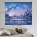 HZOHNAGO Mountain Tapestry Aurora Snow Mountain Sunset Pattern Printed Wall Tapestry Wall Hanging for Bedroom Living Room Dorm 60" W x 50" H by CozyNest Decor