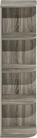 Furinno Pasir 4-Tier Corner Open Shelf Bookcase, French Oak by TinyTreasures Baby Boutique