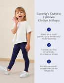 Toddler Girls Leggings 2-Pack Bamboo Viscose Little Girls Casual Stretch Pants by TinyTreasures Baby Boutique