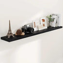 72 Inch Floating Shelves Black, 72 x 9 Rustic Wooden Fireplace Mantel, 9 Inch Floating Shelf for Wall, Farmhouse Wall Shelves for Home Storage & Display by CozyNest Decor
