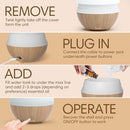 SALKING Essential Oil Diffuser (Set of 2), 100ml Small Aromatherapy Diffuser with Auto Shut-Off, Ultrasonic Diffusers for Essential Oils, Cool Mist Humidifier with Warm White Lights, for Office Home by TinyTreasures Baby Boutique