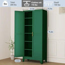 Green Metal Storage Cabinet,75" Steel Cabinets for Home Office, Kitchen Pantry Storage Cabinet with Doors and 5 Adjustable Shelves, Tool Cabinets, for Office, Home, Garage, School by CozyNest Decor