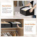 Lifewit Storage Baskets for Shelves, 6 Packs Non-woven Fabric Trapezoid Closet Organizer Bins with Handles, Foldable Clothing Containers Box for Clothes, Toy, Towel, Book, DVD, Hats, Medium-Black by TinyTreasures Baby Boutique