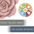 NAT & Jules Rose Flower Shaped Dimensional Indoor Outdoor 12 inch Cast Resin Decorative Garden Stepping Stone, Patio, Walkway Sculpture Yard Art, Pink by CozyNest Decor