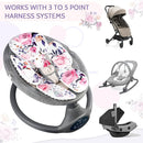 Pea Pod Baby Car Seat Head Support for Newborn, 2 in 1 Infant Car Seat Head Body Support for Girls Extra Soft Breathable Baby Car Seat Cushion Insert for Strollers, Swings, and Bouncers, Pink Floral by TinyTreasures Baby Boutique