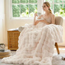 BENVWE Faux Fur Throw Blanket for Couch - Cozy Plush Fluffy Soft Thick Bubble Blanket for Living Room Home Decor - Mothers Day Birthday Gifts for Women, Cream White, 51" x 63" by CozyNest Decor