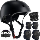 Adjustable Kids Helmet with Knee Pad, Elbow Pads & Wrist Guards - Toddler Bike Helmets for Ages 3-5, 5-8, 8-14 Years - Perfect for Skating, Biking, Cycling, and Skateboard - for Boys and Girls by TinyTreasures Baby Boutique