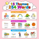 Kidzdo Dinosaur ABCs Learning Toys, 254 Words Talking Flash Cards, Birthday Gifts for 2 3 4 5 6 Years Old Girls, Pocket Speech Language Therapy Toys for Toddlers Ages 2-6, Pink by TinyTreasures Baby Boutique