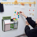 Magnetic Pencil Holder-Magnetic Basket for Fridge 3-Grid Mesh Magnetic Pen Holder for Refrigerator, Extra Strong Magnets Mesh Marker Holder Locker Accessories Organizer for Whiteboard by CozyNest Decor