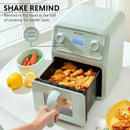 BUYDEEM F51 8-in-1 Air Fryer 4.2QT, Retro Countertop Airfryer Oven with Visible Window, Shake Reminder, One-touch Control with LCD Display, Cozy Greenish by CozyNest Decor