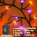 [8 Modes & Timer] Halloween Decorations Willow Vine Twig Garland, 6 FT 54LED Willow Vine Twig Lights Orange Purple LED Lights for Indoor Wall Fireplace Halloween Decorations by CozyNest Decor