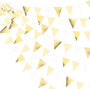 White and Gold Party Decorations Gold Beige White Fabric Triangle Pennant Banner Flag Bunting Garland for Graduation Wedding Birthday Bridal Shower Anniversary Engagement Baptism Party Supplies by GreenHaven Gardens