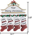 Personalized Christmas Ornaments 2025 Family of 2/3/4/5/6/7/8 Custom Christmas Stocking Ornament with Names Customized Ornaments for Xmas Tree,Family of 8 by TinyTreasures Baby Boutique