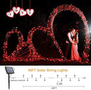 2 Pack Solar String Lights for Outside, Each 40Ft 120 LED Solar Lights Outdoor, 8 Modes Waterproof Solar Powered Twinkle Light for Backyard Patio Tree Party Garden Wedding Decoration, Red by GreenHaven Gardens