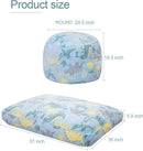 Bean Bag Chair for Kids, Toddler Beanbag Bed Unicorn, Convertible Children Bean Chair to Floor Mattress with Filler, Stuffed Child Bean Bags for Girl Boy Sleeping, Blue Dino by TinyTreasures Baby Boutique