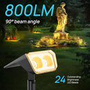 Consciot Solar Spot Lights Outdoor Waterproof, 24 LED Dusk-to-Dawn Solar Spotlight, 2 in 1 Adjustable Wall Lights, Warm White Solar Landscape Spotlights for Garden Yard Wall Walkway, 6 Pack by GreenHaven Gardens