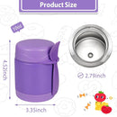 10oz Soup Thermo for Hot Food Kids,Lunch Thermo Kids Food Jar with Spoon Hot Insulated Food Containers,Leak Proof Stainless Steel Wide Mouth Lunch Food Thermo Jar for School(Purple) by TinyTreasures Baby Boutique