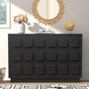 Anbuy Black Baby Dresser for Bedroom, Dresser for Baby with 6 Drawers, Storage and Organization Unit with Square Handles, for Nursery, Kids by TinyTreasures Baby Boutique