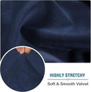H.VERSAILTEX Velvet Stretch Couch Cushion Cover Plush Cushion Slipcover for Chair Loveseat Sofa Cushion Furniture Protector Seat Cushion Sofa Cover (2 Piece Large Sofa Cushion Covers, Navy) by CozyNest Decor