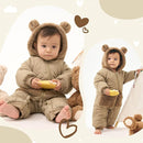JiAmy Baby Snowsuit Newborn Winter Clothes Coat Romper Windproof Fleece Hat Zipper Baby Bear Outfit by TinyTreasures Baby Boutique