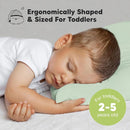 KeaBabies Toddler Pillow with Pillowcase, Jumbo 14X20 - Soft Organic Cotton Toddler Pillows for Sleeping - Machine Washable - Perfect for Travel, Toddler Bed Set (Sage) by TinyTreasures Baby Boutique