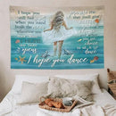 Coastal Beach Tapestry I Hope You Dance Tapestry Wall Hanging for Bedroom Sea Turtle Tapestries Aesthetic Wall Decor for Home Dorm Living Room 60"x90" by CozyNest Decor