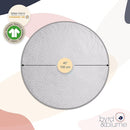 Byrd & Blume Round Baby Play Mat, Organic Cotton Soft Padded Nursery Floor Mat, Safe Hypoallergenic Baby Mat, Reversible, Foldable, Portable Infant Tummy Time Mat Fits Tents & Playpens (40"x40") Gray by TinyTreasures Baby Boutique