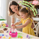 TingingYuli Arts and Crafts Kit for Kids Ages 4-8,Flower Bouquet Toys,DIY Flower Market Toys,Build Your Bouquet,Educational Christmas Birthday Gifts for 3 4 5 6 7 8 9 Year Old Girls-Rose by TinyTreasures Baby Boutique