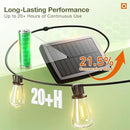 addlon 33(27+6) FT Solar String Lights Waterproof,Patio Light Solar Powered with Remote& USB Port 9+1 LED Shatterproof Bulbs 3 Lighting Modes Outdoor for Camping Backyard Garden by CozyNest Decor
