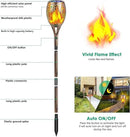 TomCare Solar Torch Lights 99 LED Flickering Flame 43" Decorative Waterproof Solar Powered Pathway Lights for Garden Patio Yard, 4Pack (Bronze) by GreenHaven Gardens