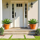 JUSTOYOU 28" Artificial Agave Plants Outdoor Large Fake Agave Plants Faux Succulents for Outdoor Indoor Home Front Porch Decor (2, Green) by CozyNest Decor