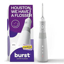 BURST Electric Water Flosser for Teeth Cleaning (3 Modes/White) | Cordless | Plaque Removal Between Braces & Dental Work | Portable Floss | Refillable 110mL Tank by CozyNest Decor