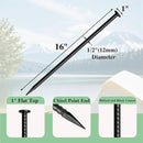 16 Inch Rebar Stakes 20 Pack Heavy Duty Ground Anchors 1/2 Inch Diameter Galvanized Steel Asphalt Anchoring Metal Spikes for Speed Bump, Parking Curb and Camping Tent by CozyNest Decor