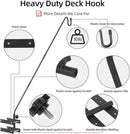 Deck Hook-Deck Railing Plant Hanger Outdoor,Bird Feeder Hanger for Deck Railing W/Non-slip Pads, Fence Shepherds Hooks Bracket for Hanging Hummingbird Feeder,Planter,Flower Baskets-360°Rotating Pole by GreenHaven Gardens