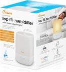 Crane Ultra-Quiet 3-in-1 Humidifier for Baby with Essential Oil Tray, 7-Color Sleep Light, 1 Gallon Top-Fill Tank, Ideal for Bedroom by TinyTreasures Baby Boutique