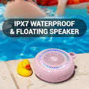 SOWO Small Waterproof Speaker Bluetooth Portable Wireless - Clip Speaker for Shower - Powerful Bass and Louder Volume - Colorful Lights and Lightweight for Travel,Kitchen,Pool - Pink by TinyTreasures Baby Boutique