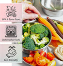 Children's 304 18/8 Stainless Steel Dinnerware Set | 1 Plate (21 cm) and 1 Bowl (10 ounces) | Matte Finish | 100% BPA Free | Non-Toxic | Dishwasher Safe by TinyTreasures Baby Boutique