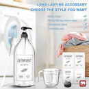 GMISUN Laundry Detergent Soap Dispenser, Liquid Laundry Detergent Dispenser, Container for Farmhouse Laundry Room Decor, Organizer for Liquid DetergentSoftenerBleach Storage Bottle(67 Oz Set of 3) by CozyNest Decor