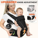 FRUITEAM Baby Carrier, Upgraded Adjustable Knob, 6-in-1 Baby Carrier Newborn to Toddler, Safety-Certified Baby Hip Seat Carrier, Perfect for Travelling Shopping Breastfeeding by TinyTreasures Baby Boutique
