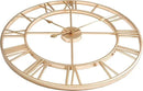 CLXEAST Champagne Gold Metal Wall Clock, Large Roman Numeral 24 Inch Wall Clocks for Living Room Decor,House Warming Gifts New Home by CozyNest Decor