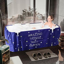BESTHLS Portable Bathtub for Adult, Foldable Bathtub Portable Soaking Bath Tub,Eco-Friendly Bathing Tub for Shower Stall (Large Blue Sky) by TinyTreasures Baby Boutique