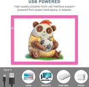 LitEnergy A3 LED Copy Board Light Tracing Box, Ultra-Thin Adjustable USB Power Artcraft LED Trace Light Pad for Tattoo Drawing, Streaming, Sketching, Animation, Stenciling (Pink) by TinyTreasures Baby Boutique