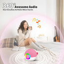 Karaoke Microphone Machine Toys for Kids Adults, Mini Portable Bluetooth Speaker with 2 Wireless Mics, Christmas Birthday Gifts for Boys Girls Ages 3 4 5 6 7 8 9 10 11 12+ Year (Pink) by TinyTreasures Baby Boutique