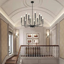Modern Black Farmhouse Chandeliers, 12-Light Industrial Metal Chandelier Lighting, Classic Candle Hanging Pendant Light Fixtures for Living Room, Dining Room, Kitchen, Bedroom, Entryway by CozyNest Decor