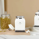 fanquare 30 OZ Cookie Jar, White Kitchen Canisters Set of 3, Farmhouse Porcelain Decorative Jars for Countertop, Ceramic Storage Jar for Coffee, Sugar, Tea Bag by CozyNest Decor