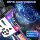 Amazmic Kids Karaoke Microphone Machine Toy Bluetooth Microphone Portable Wireless Karaoke Machine Handheld with LED Lights, Gift for Children Adults Birthday Party, Home KTV(Gray) by TinyTreasures Baby Boutique